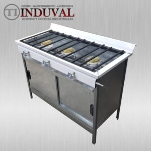 CO5Q3M: Cocina de 3 quemadores en galvanizado